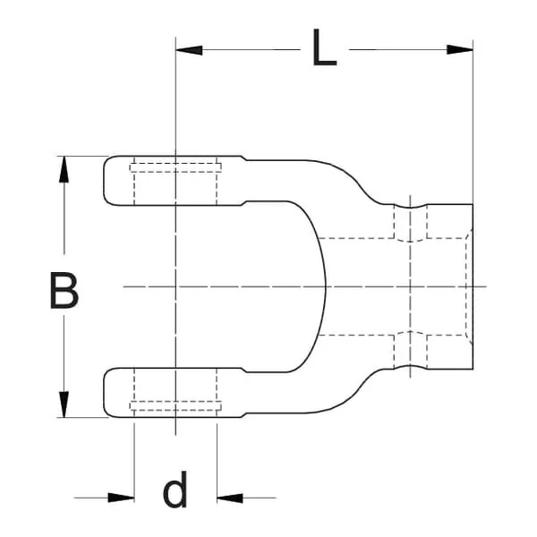 Walterscheid - 1022199 - Gelenkgabel, Nabe, 1-6 Spline, W2100/W100E