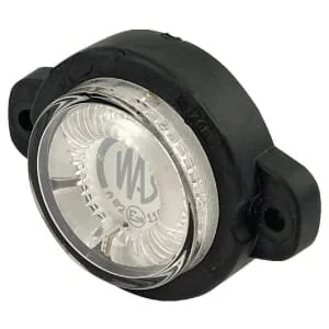 Waś - 14003000451 - Markierungsleuchte LED, Zitronengelb, 12/, Weiß/Transparent, Zum Anschrauben, 80x60mm