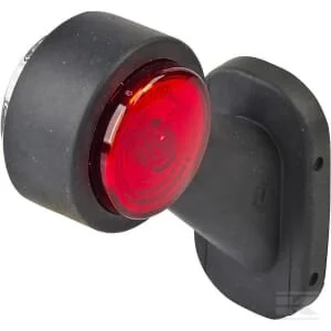 Waś - 1400300299BCL - Markierungsleuchte LH LED, Rund, 12/, Rot/Transparent, Zum Anschrauben, 108x134mm