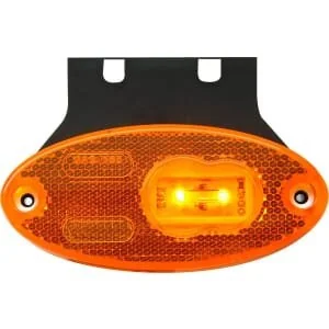 Waś - 1400300308Z - Markierungsleuchte LED, Oval, 12/, Bernsteinfarben, Zum Anschrauben, 102x46mm