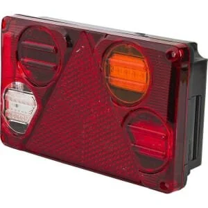 Waś - 1400300395 - Rückleuchte Rechts LED, Rechteckig, 12/, Gelb/Weiß/Rot, Anschraubbar, 232x142mm