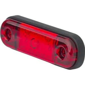 Waś - 1400300709 - Markierungsleuchte LED, Rechteckig, 12/, Rot, Anschraubbar, 84x24mm, 3 LEDs