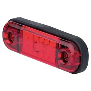 Waś - 1400300715 - Markierungsleuchte LED, Rechteckig, 12/, Rot, Anschraubbar, 84x24mm, 12 LEDs