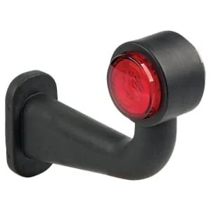 Waś - 14006804990 - Positionsleuchte Rechts LED, Rund, 12/, Rot/Transparent, Zum Anschrauben, 180x158mm