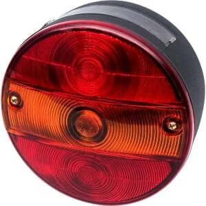 Waś - 1400681200 - Rücklicht LH Rund, 12/, Gelb/Rot, Anschraubbar