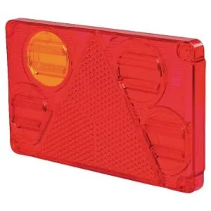 Waś - 1400681389 - Lichtscheibe, Gelb/Rot 232x142mm Hinten/Links Was