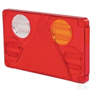 Waś - 1400681390 - Lichtscheibe, Gelb/Rot/Weiß 232x142mm Hinten/Rechts