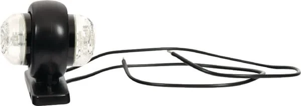 Waś - 1400690601 - Begrenzungsleuchte Rund, 12/, Weiß, Zum Anschrauben, 50x60mm