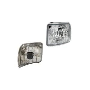 Wesem - LPRC54701 - Eck-Arbeitsscheinwerfer Halogen, Links, 50W, Quadratisch, Weiß, Mm, PGJ13 Stecker
