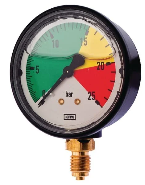 Wika - 65004002000020 - Glycerin-Manometer, untenliegender Anschluss 25bar