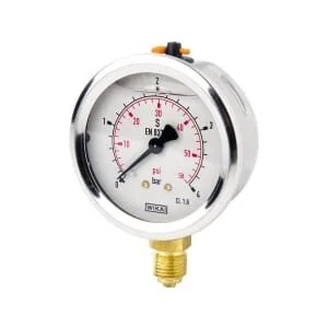 Wika - B711W063004D - Glyzerin-Manometer 63mm 4bar, Unten Anschluss
