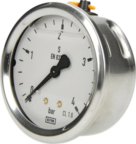 Wika - B711W063004T - Glyzerin-Manometer 63mm 4bar, Hinten Anschluss