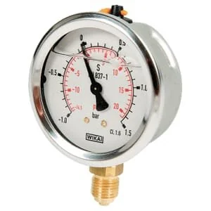 Wika - B711WM0631015D - Manometer, Durchmesser 63 mm, Von -1 bis +1,5 Bar, Unteranschluss 1/4 Zoll