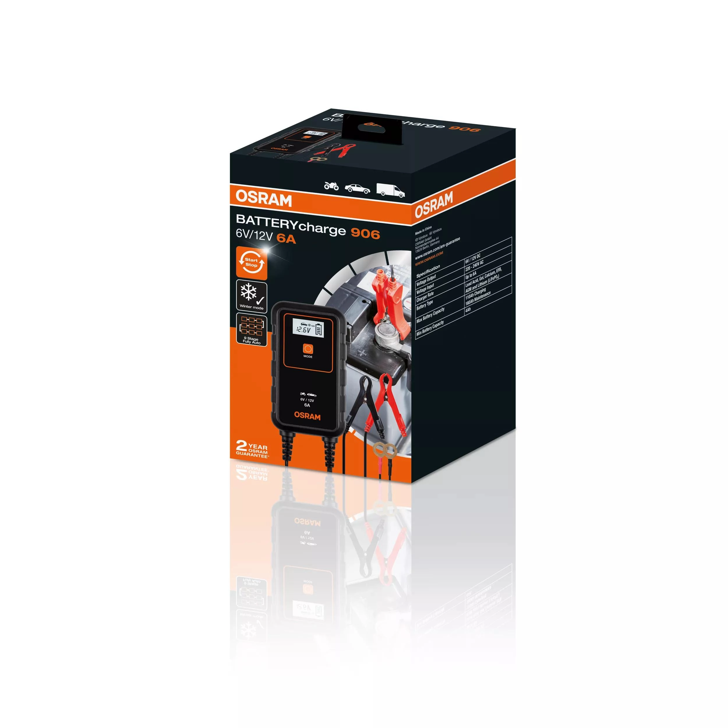 Osram - OEBCS906 - Batterie Ladegeraet 906