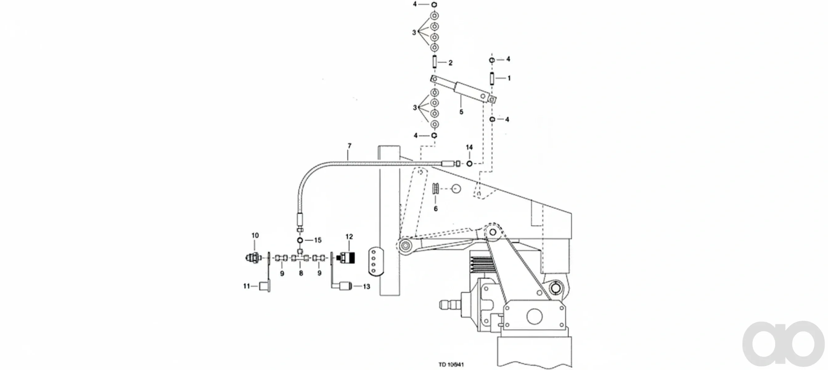 Pöttinger - 004471251 - Hydraulikschlauch NW 6x3000 1SN-K