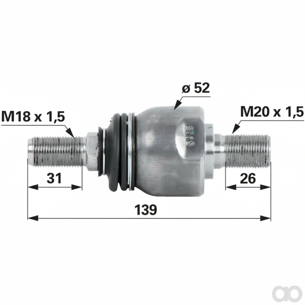Prillinger - 00110008 - Axialgelenk M18x1,5/M20x1,5