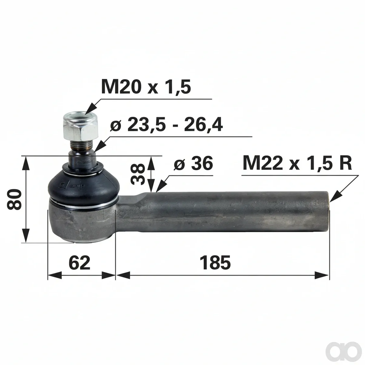 Prillinger - 00110127 - Kugelgelenk M22x1,5 Innengewinde