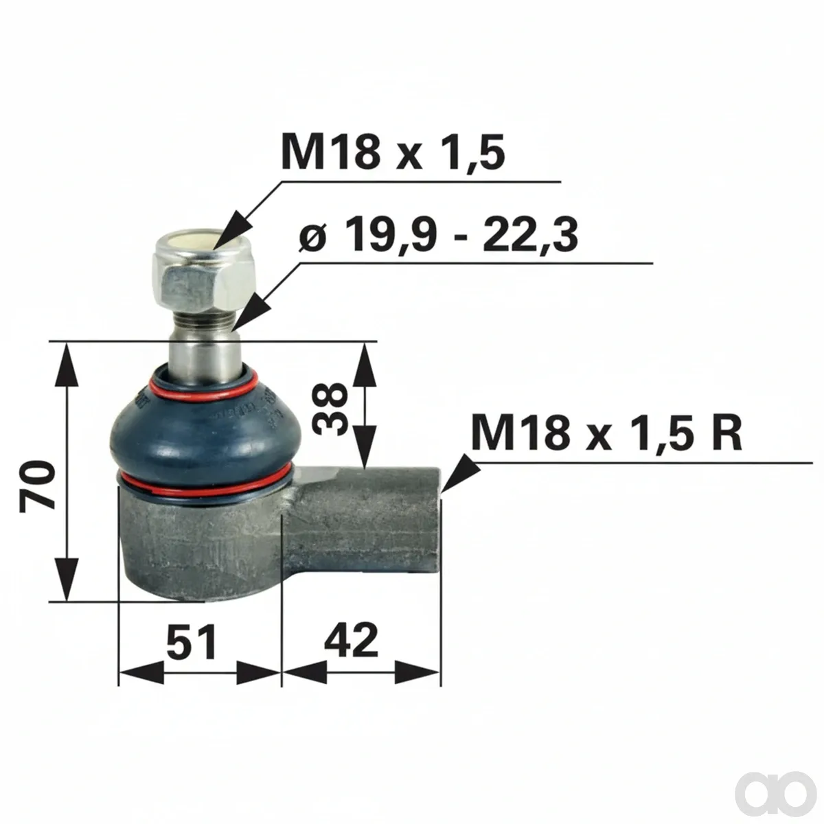 Prillinger - 00110161 - Kugelgelenk M18x1,5 Innengewinde