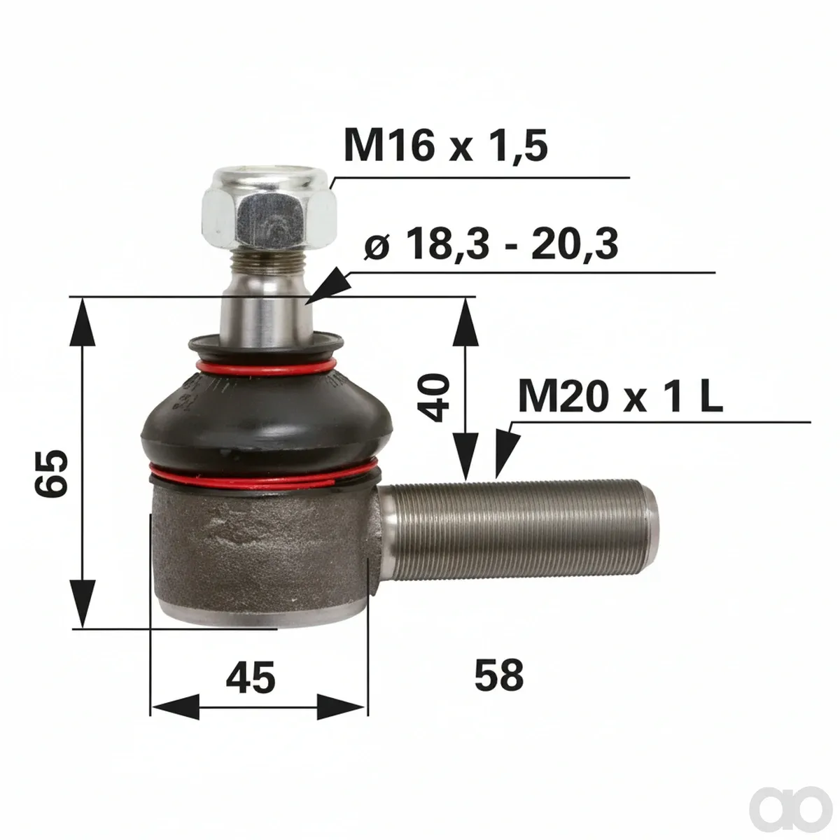 Prillinger - 00110219 - Kugelgelenk M20x1L