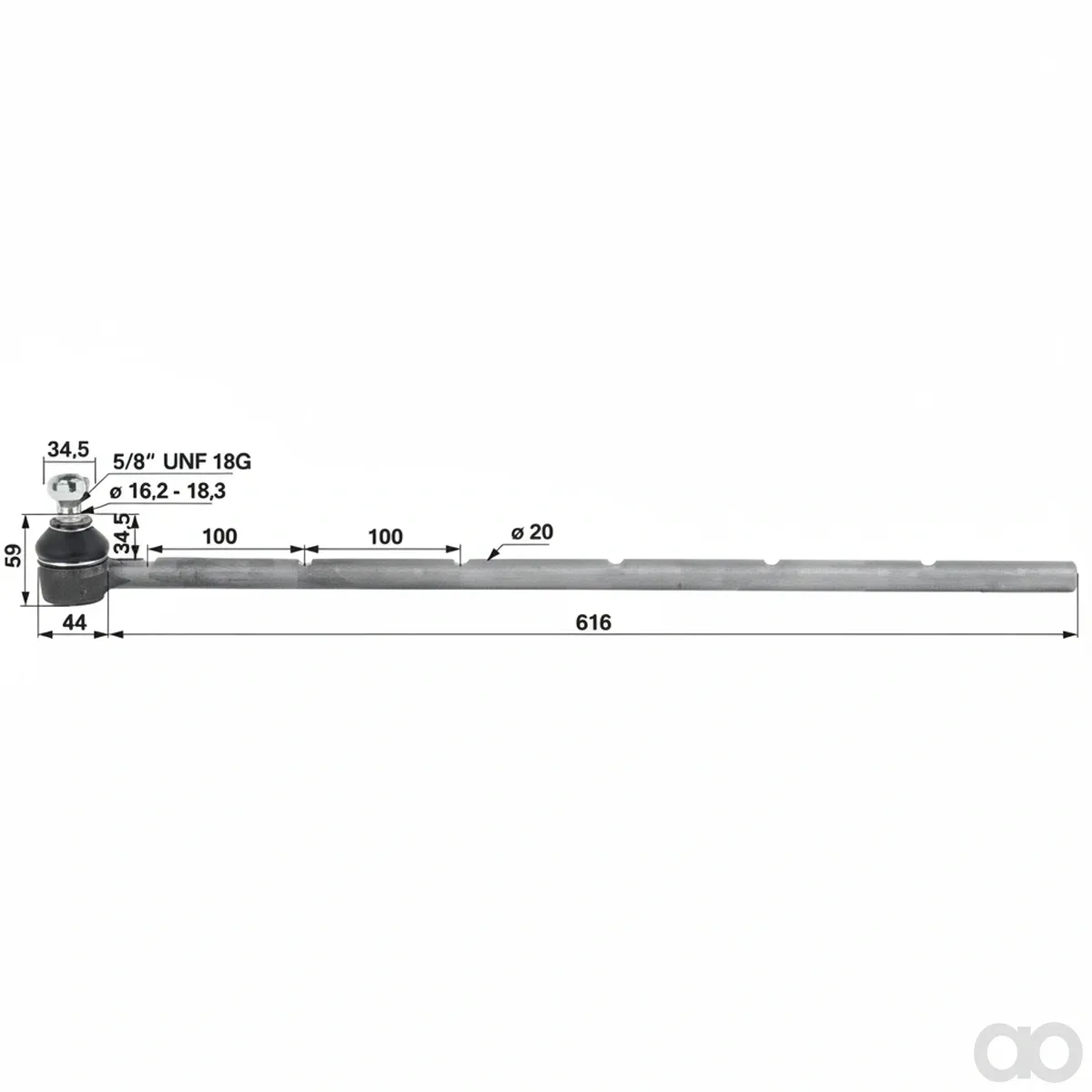 Prillinger - 00110302 - Kugelgelenk zu Fiat DM 20 mm