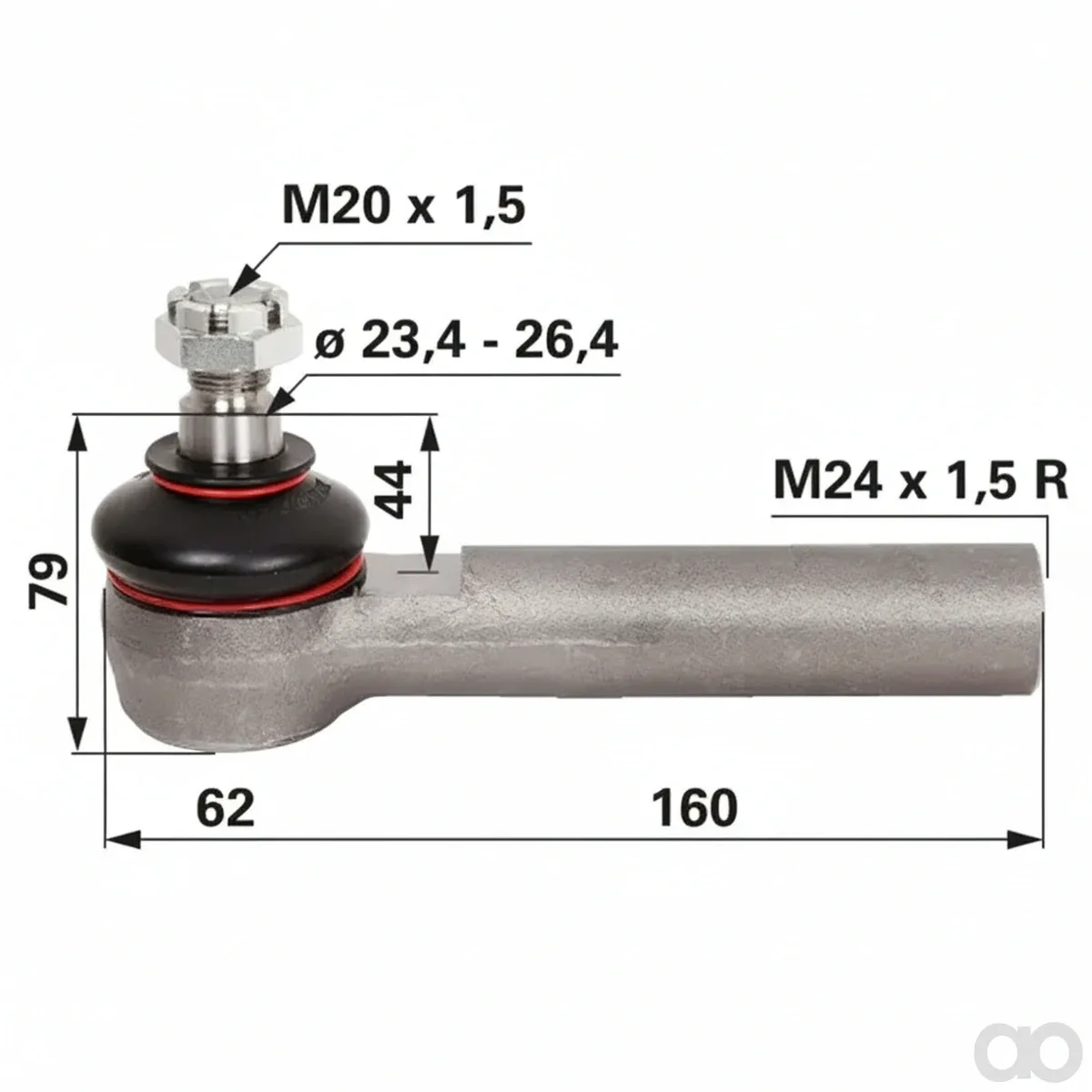 Prillinger - 00110454 - Kugelgelenk M24X1,5 Innengewinde