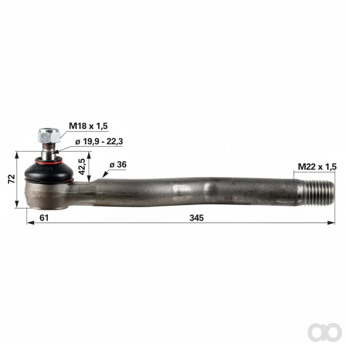 Prillinger - 00110589 - Kugelgelenk M22X1,5 Innengewinde