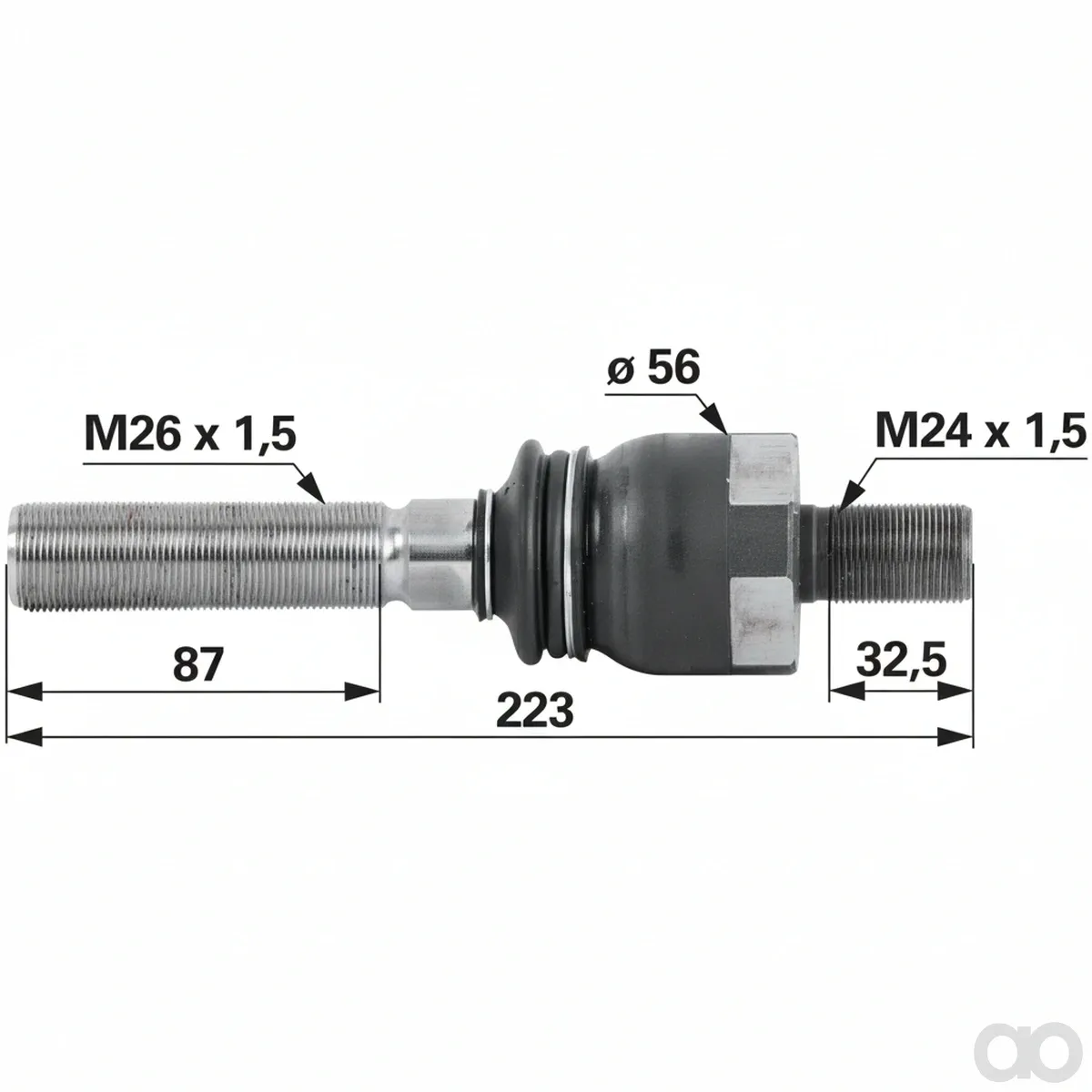Prillinger - 00110595 - Axialgelenk M26X1,5/M24X1,5