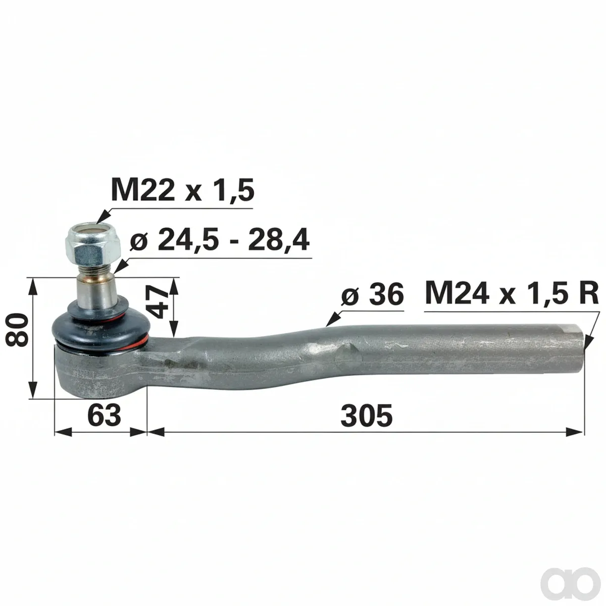 Prillinger - 00110860 - Kugelgelenk M24x1,5 Innengewinde