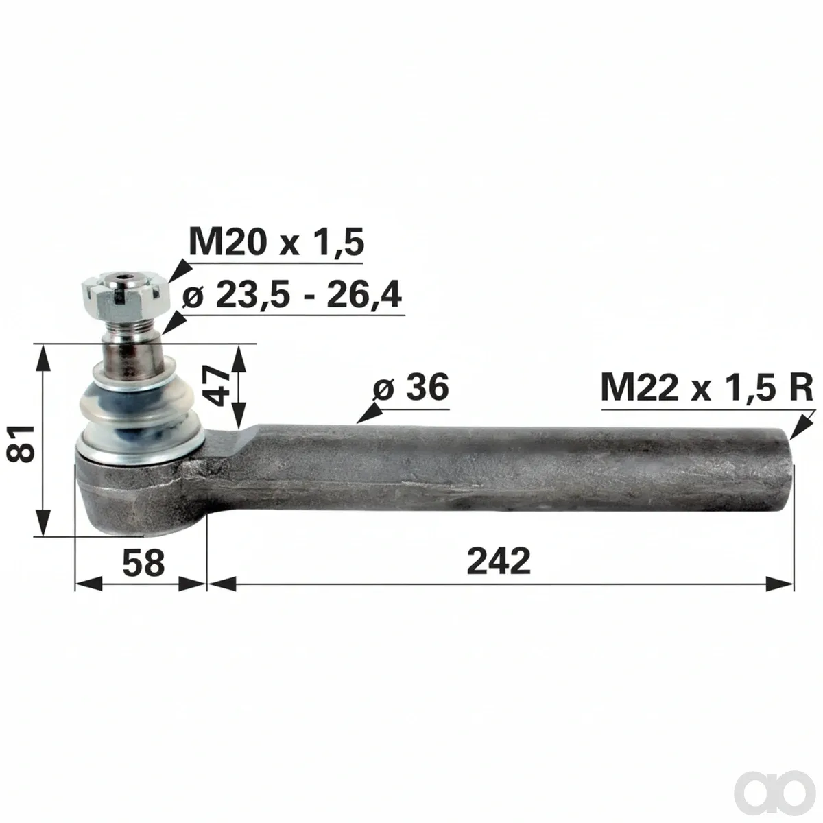 Prillinger - 00110862 - Kugelgelenk M22x1,5 Innengewinde