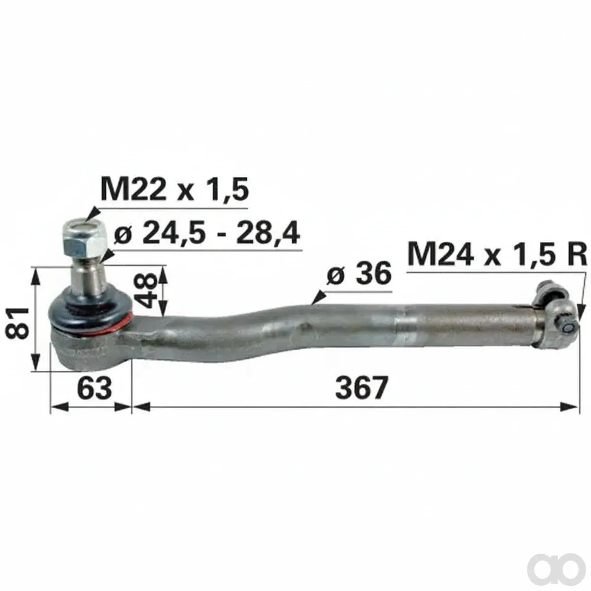 Prillinger - 00110864 - Kugelgelenk M24x1,5 Innengewinde