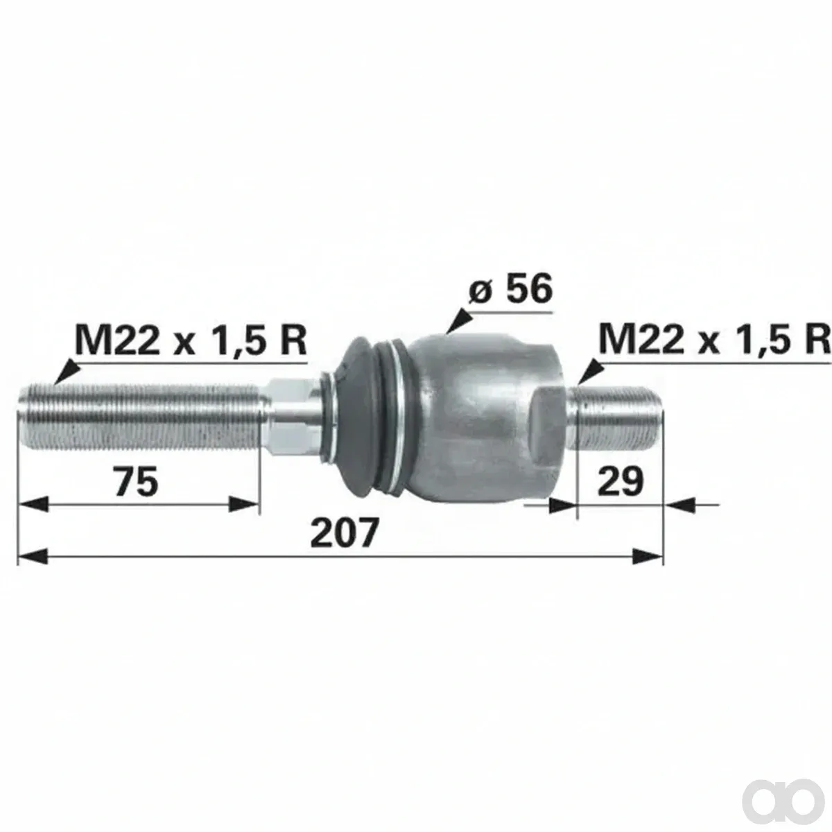 Prillinger - 00110875 - Axialgelenk M22x1,5/M22x1,5