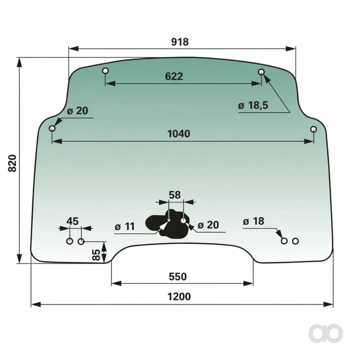 Prillinger - 00114437 - Frontscheibe Anstelle Von Cnh
