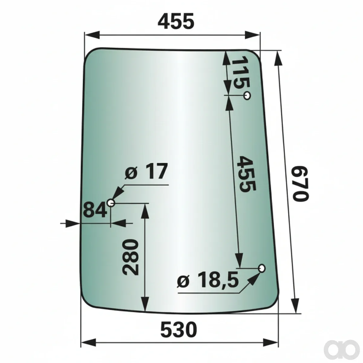 Prillinger - 00114440 - Seitenscheibe Stangen Anstelle V