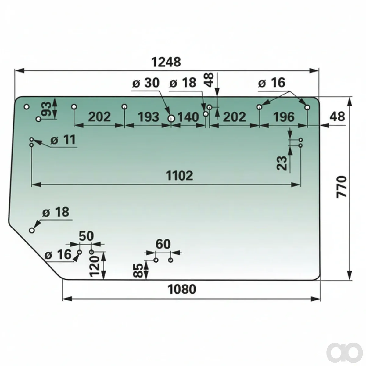 Prillinger - 00114450 - Heckscheibe Anstelle Von Claas
