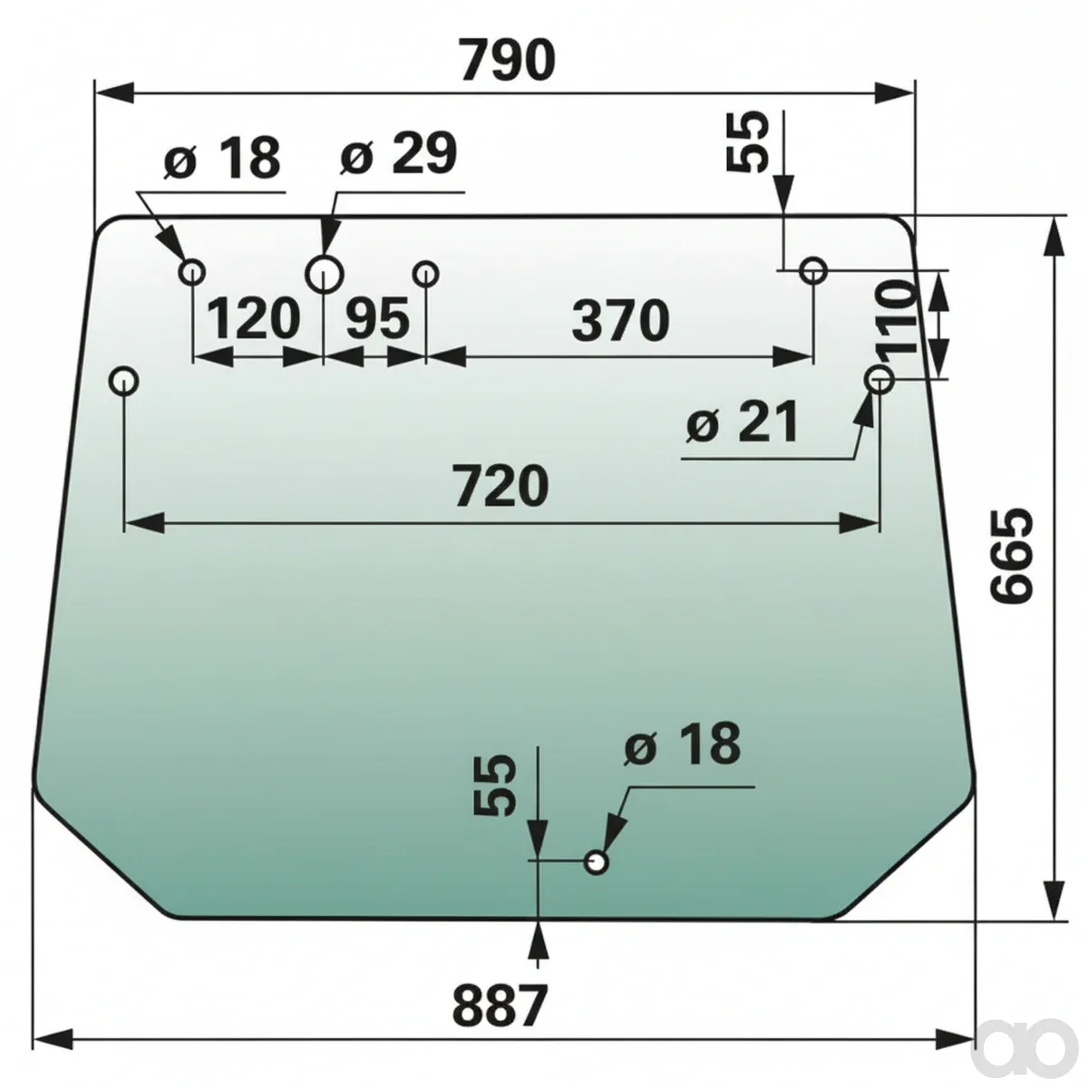 Prillinger - 00114539 - Heckscheibe Anstelle Von Fendt
