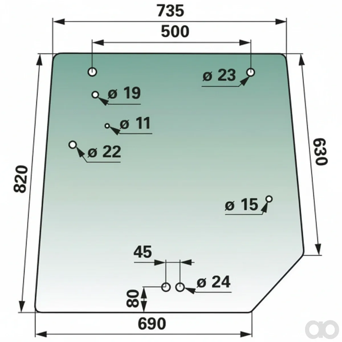 Prillinger - 00114757 - Heckscheibe Anstelle Von MF 42