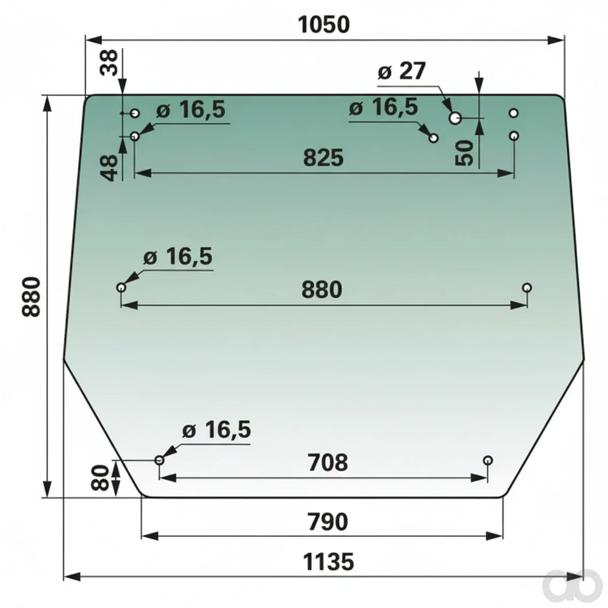 Prillinger - 00114764 - Heckscheibe Anstelle Von Valtra