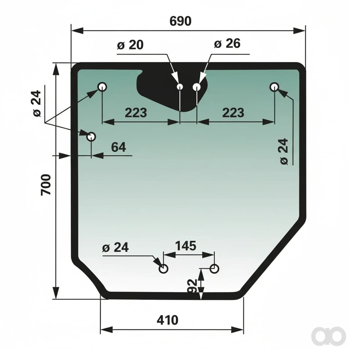 Prillinger - 00114892 - Heckscheibe Anstelle Von Deutz