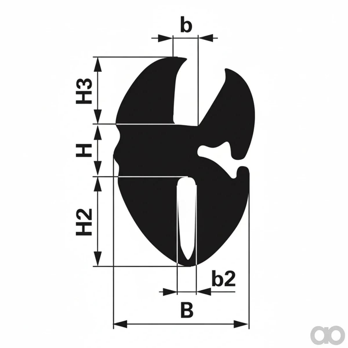 Prillinger - 00115083 - Gummiklemmprofil 1 Meter