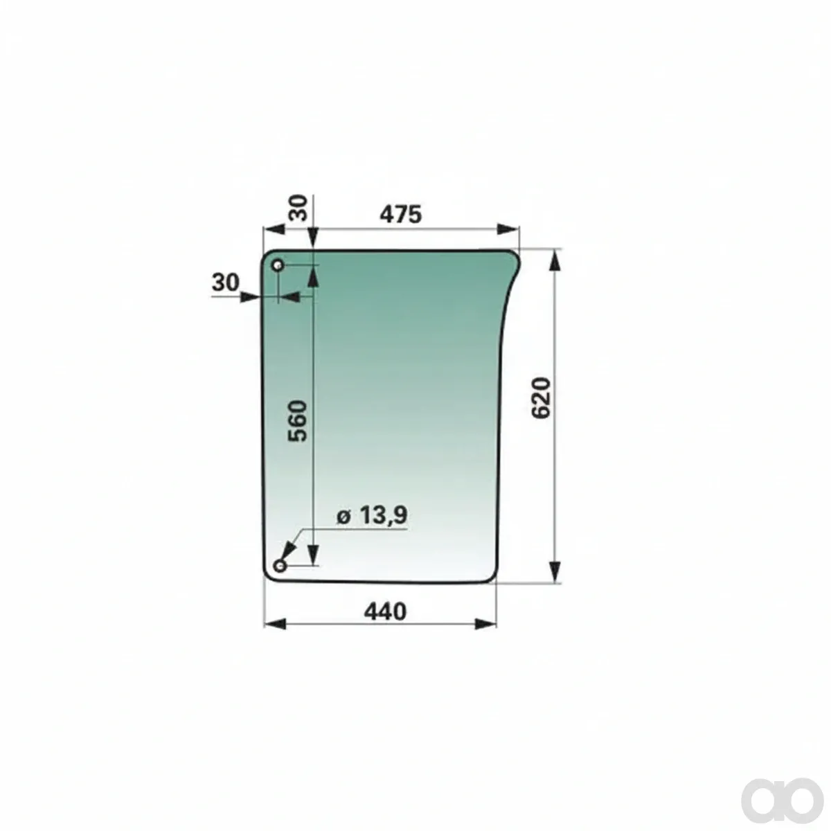 Prillinger - 00115126 - Frontscheibe Rechts Anstelle Von