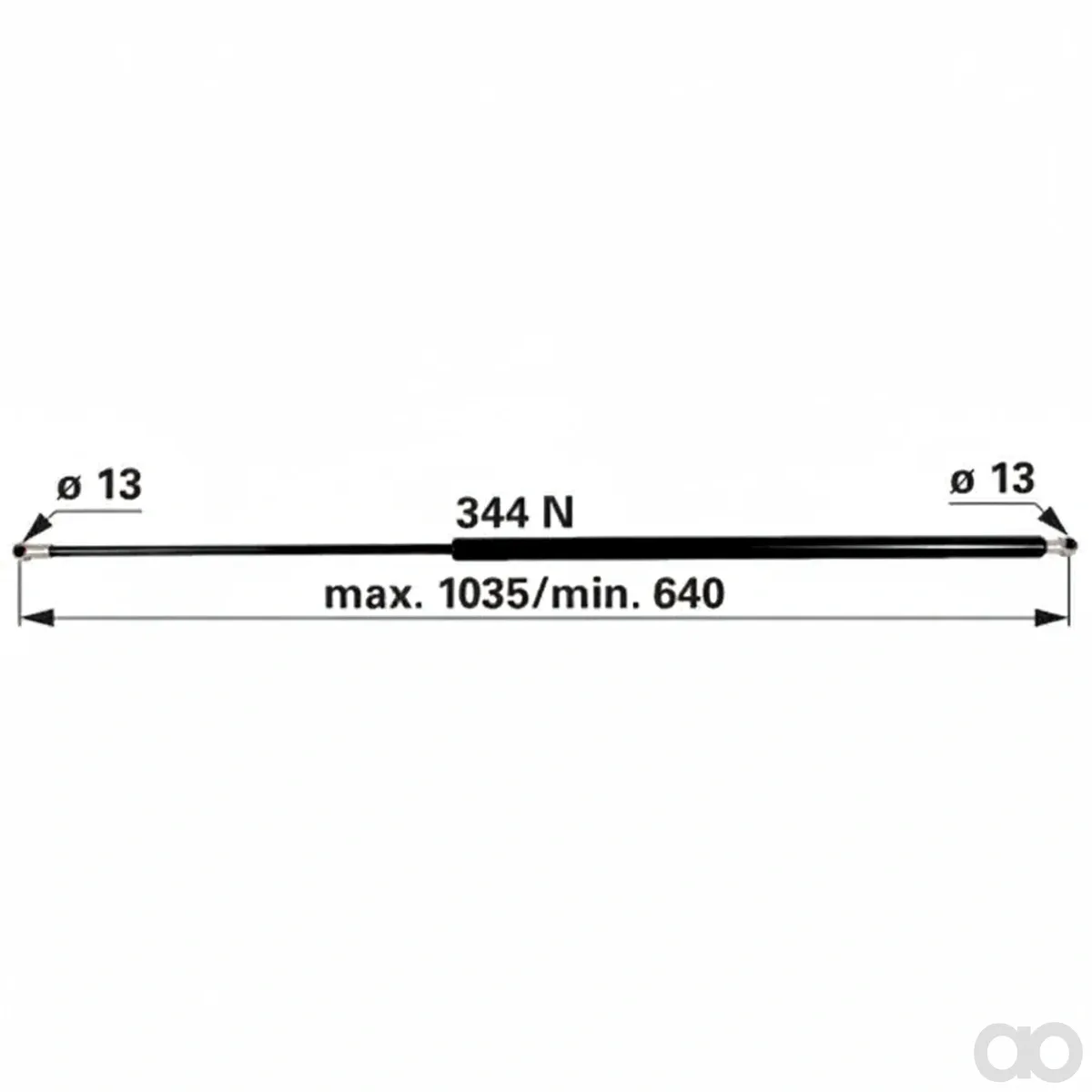 Prillinger - 00115504 - Gasdruckfeder fuer Seitendeckel