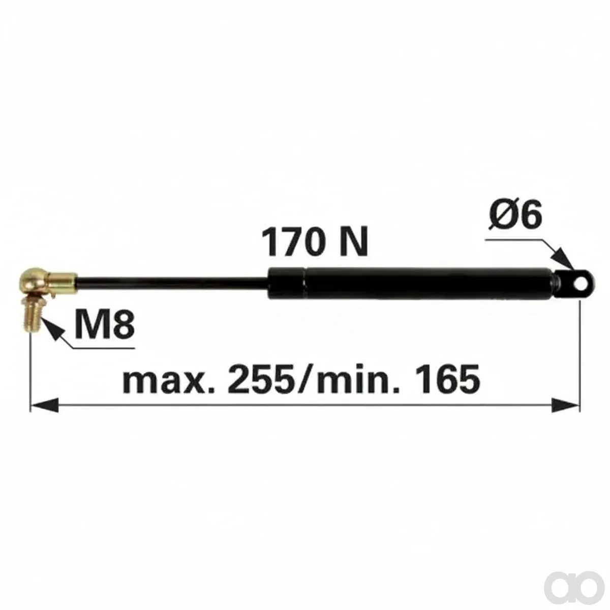 Prillinger - 00115521 - Gasdruckfeder fuer Dachluke Laenge