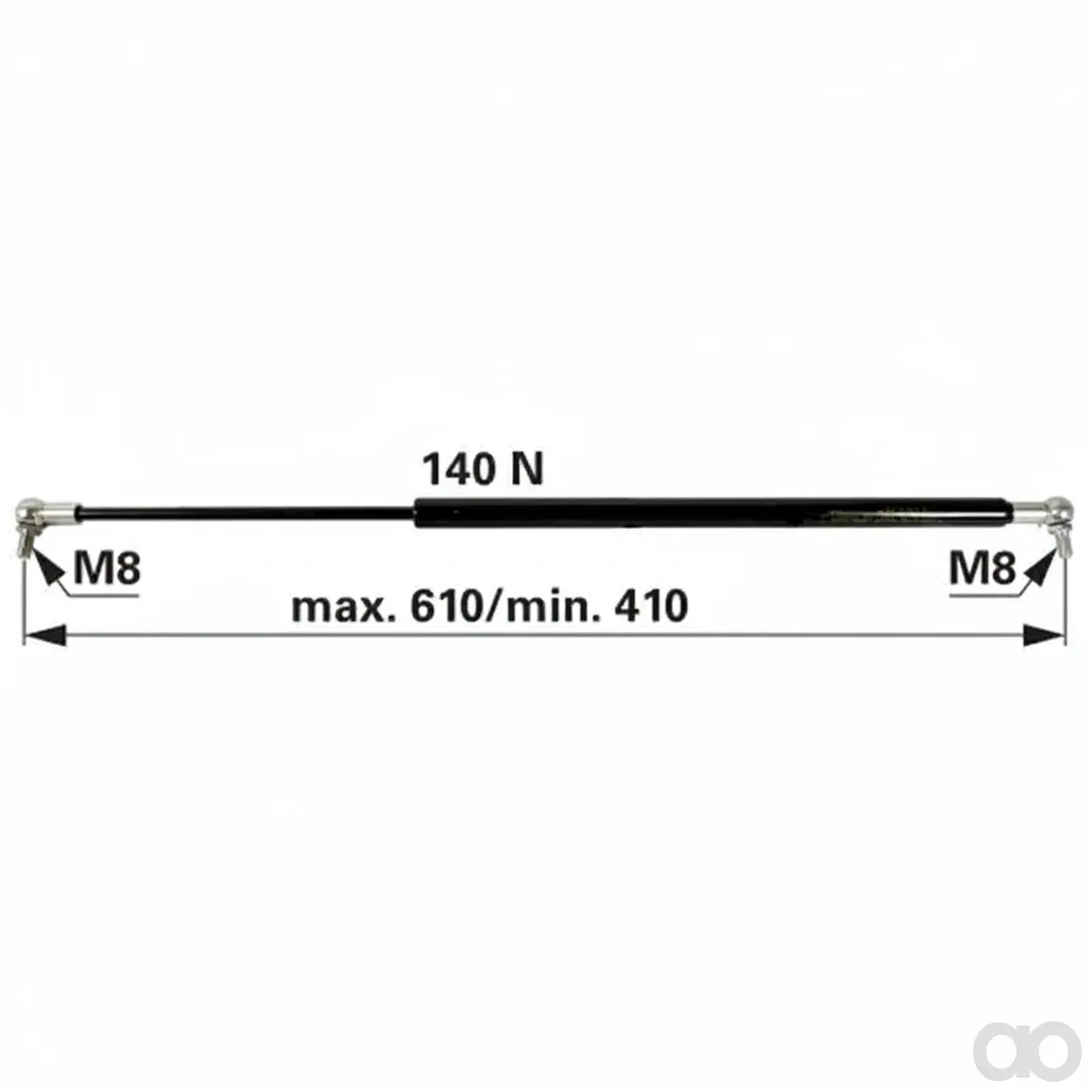 Prillinger - 00115524 - Gasdruckfeder fuer Tuer Laenge 61