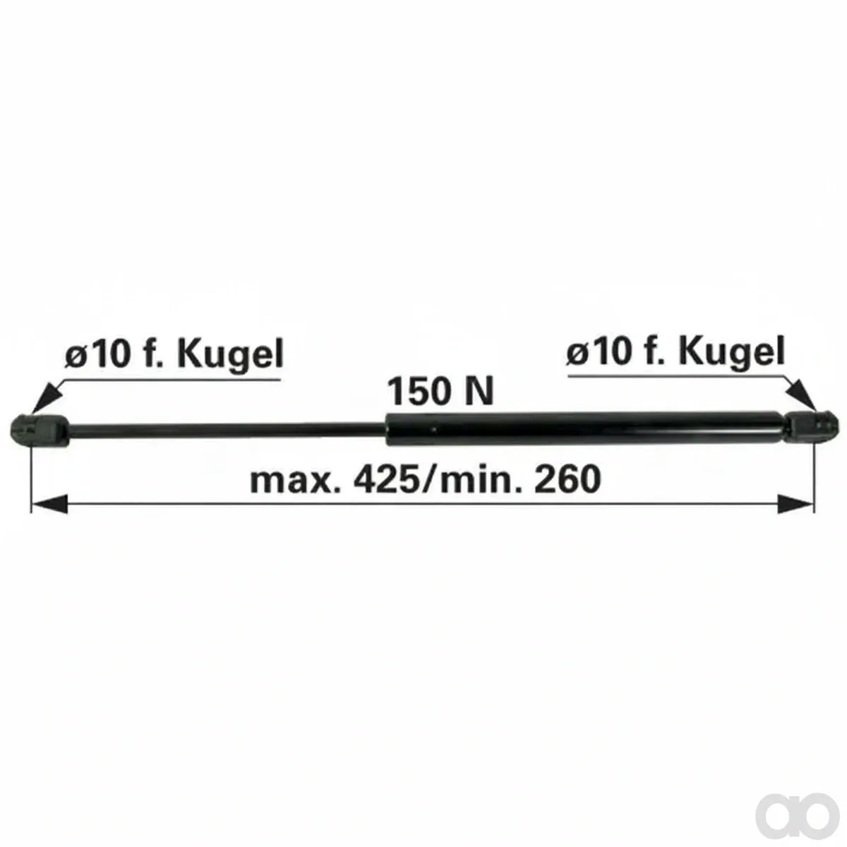 Prillinger - 00115573 - Gasdruckfeder Heckscheibe Laenge