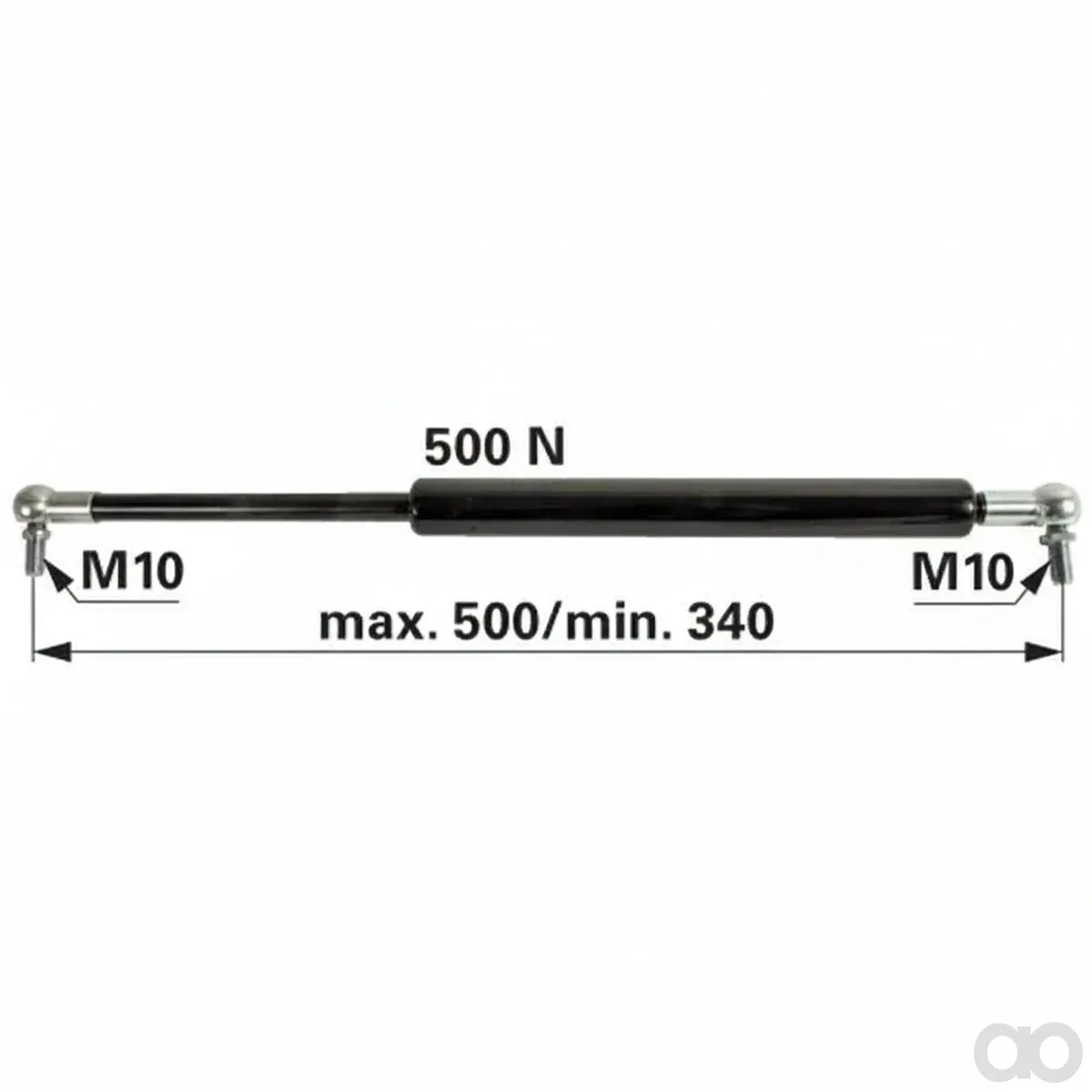 Prillinger - 00115584 - Gasdruckfeder fuer Tuer Laenge 50