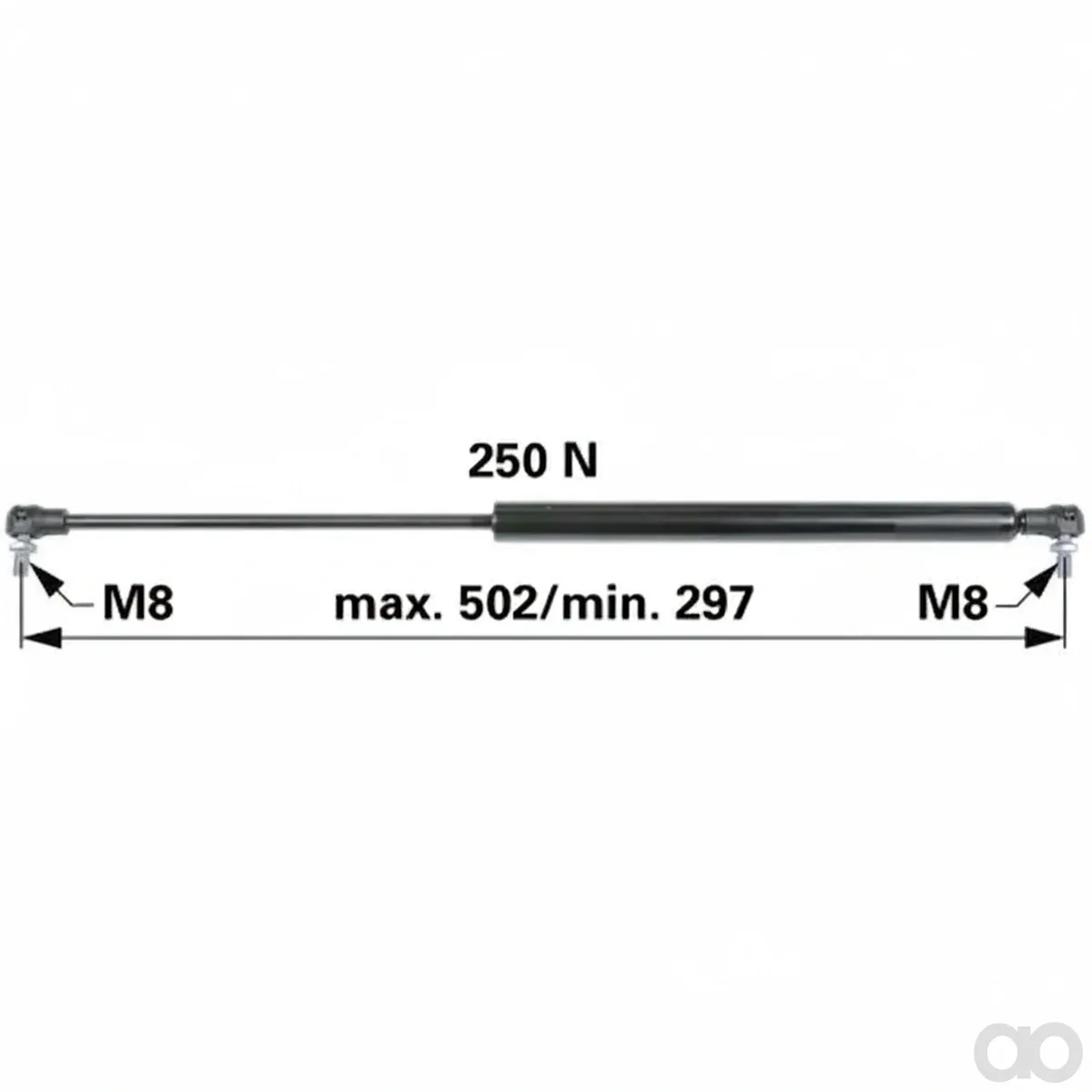 Prillinger - 00115702 - Gasdruckfeder fuer Heckscheibe