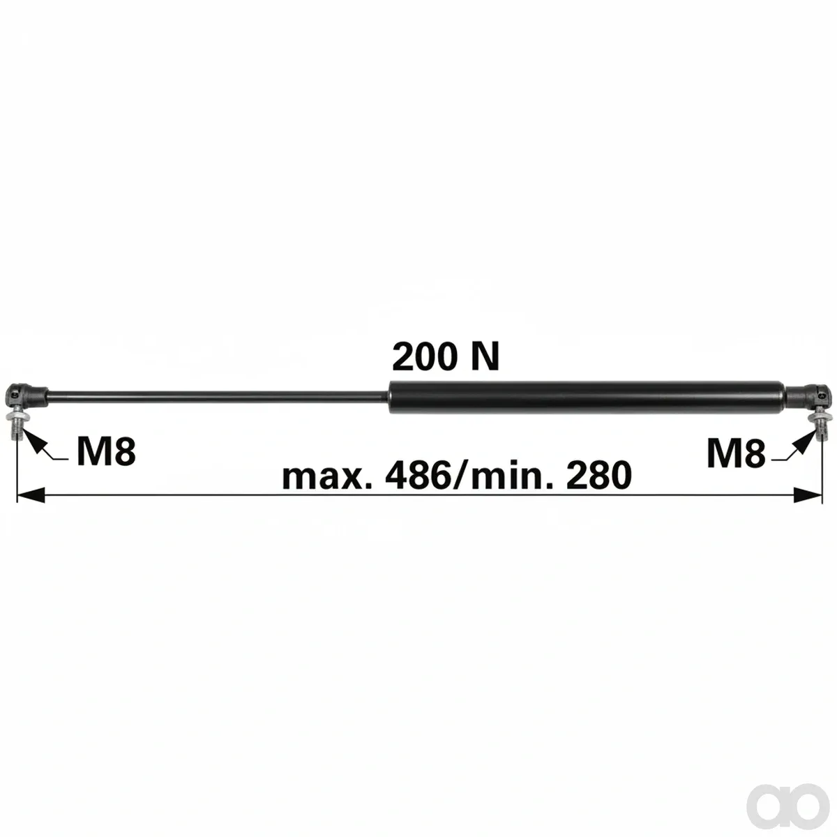 Prillinger - 00115706 - Gasdruckfeder fuer vorne- Und Tuer