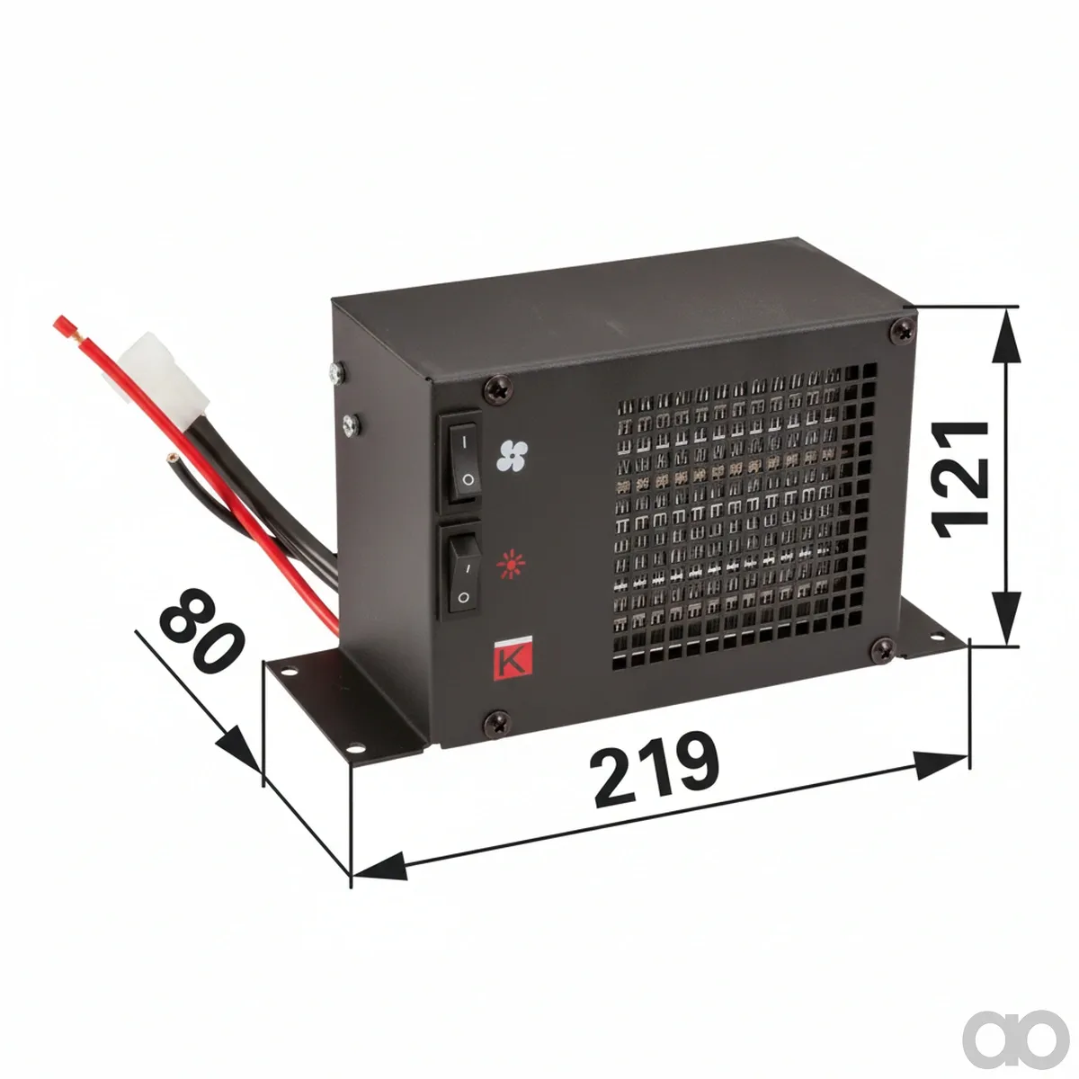 Prillinger - 00118044 - Kabinenheizung 12V, 219x121x80