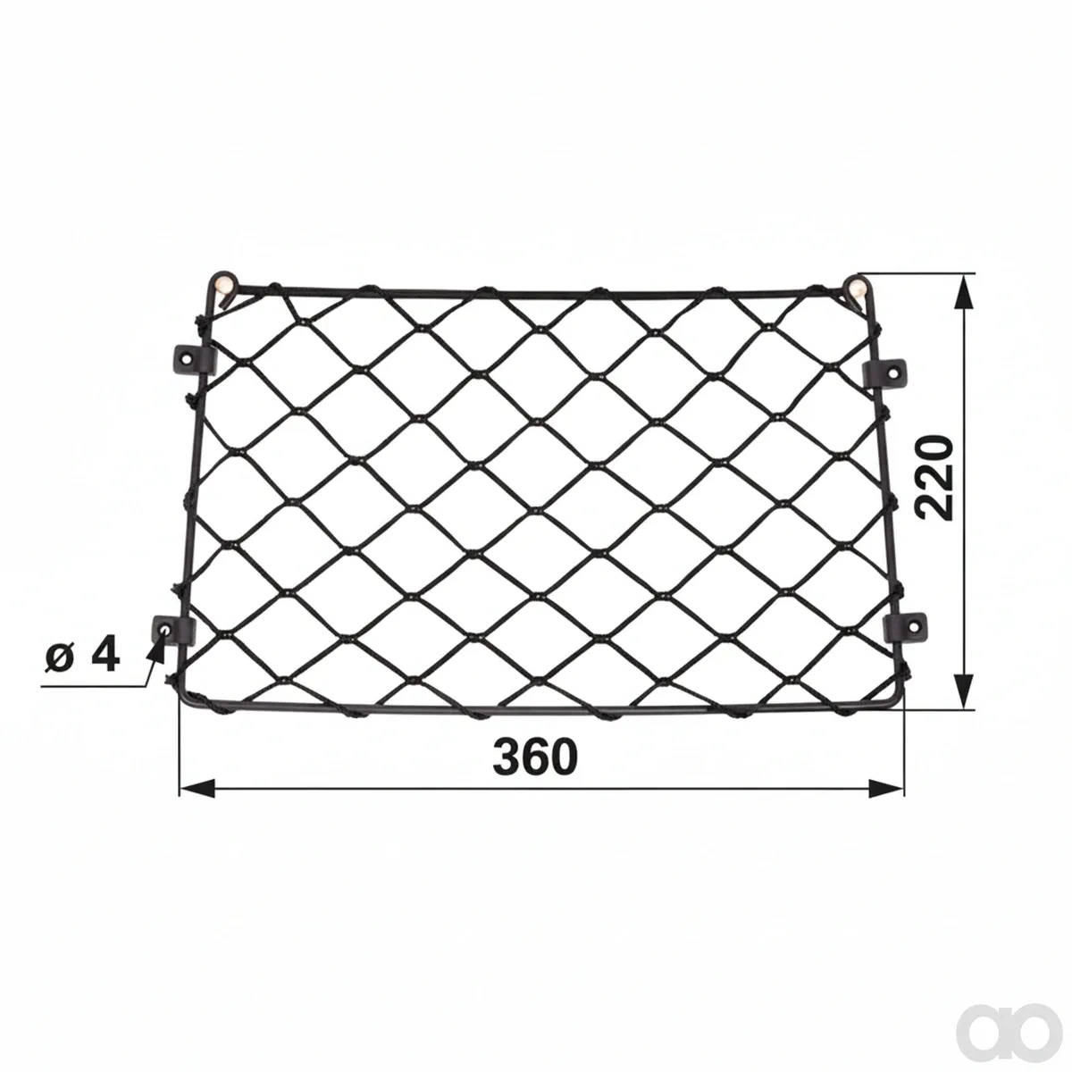 Prillinger - 00118741 - Rueckwandnetz komplett 360x220 mm