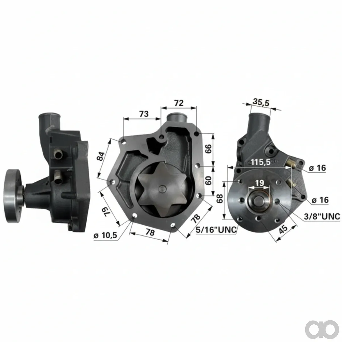 Prillinger - 00128214 - Wasserpumpe Zu John Deere